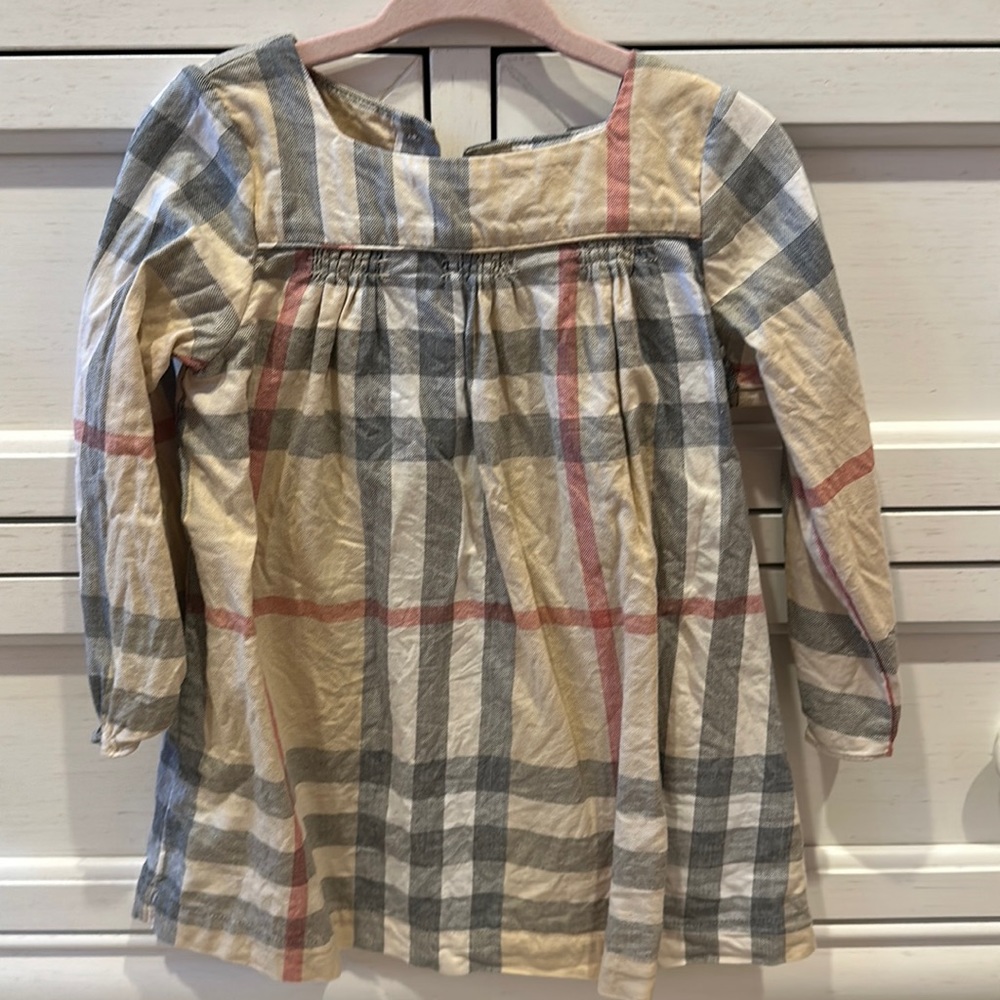 Burberry Toddler Raegan Check Shift Dress Size 18M